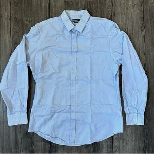 Bar III Men's Blue Patterned Dress Shirt